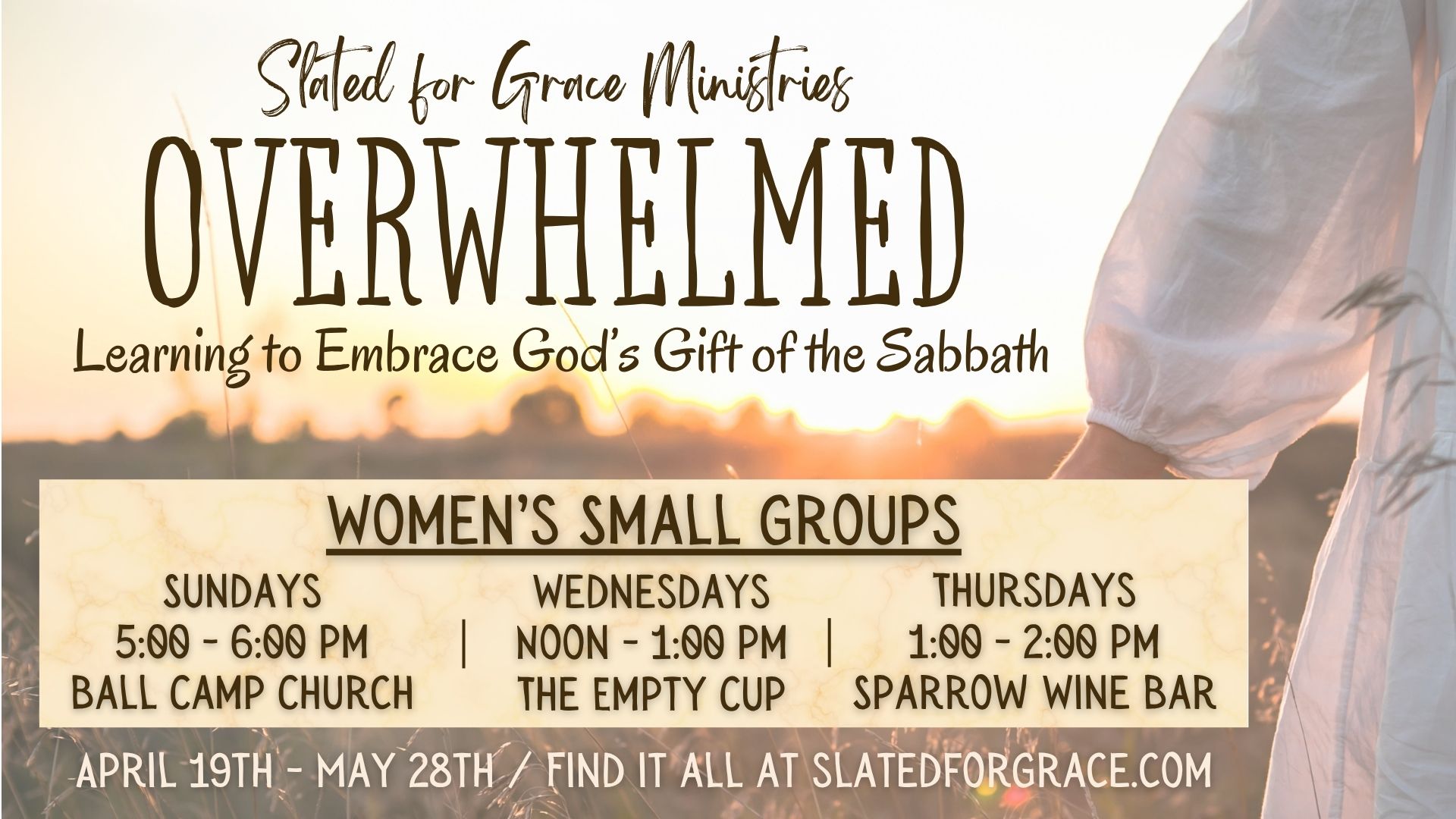 In-Person Groups begin January 11th!